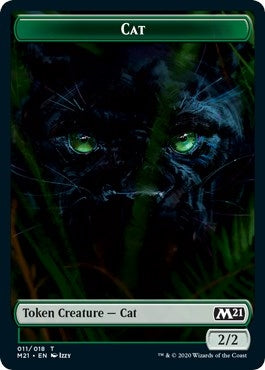 Cat (011) // Zombie Double-Sided Token (11 // 7) (Core Set 2021)