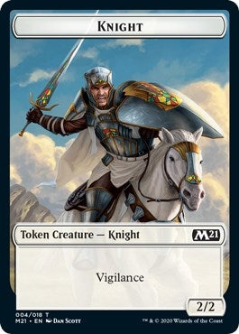 Image for Knight // Soldier Double-Sided Token (4 // 5) (Core Set 2021) - Magic: The Gathering