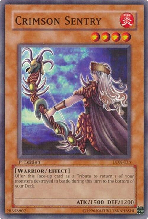 Image for Crimson Sentry (LON-033) (Labyrinth of Nightmare) (LON) - YuGiOh