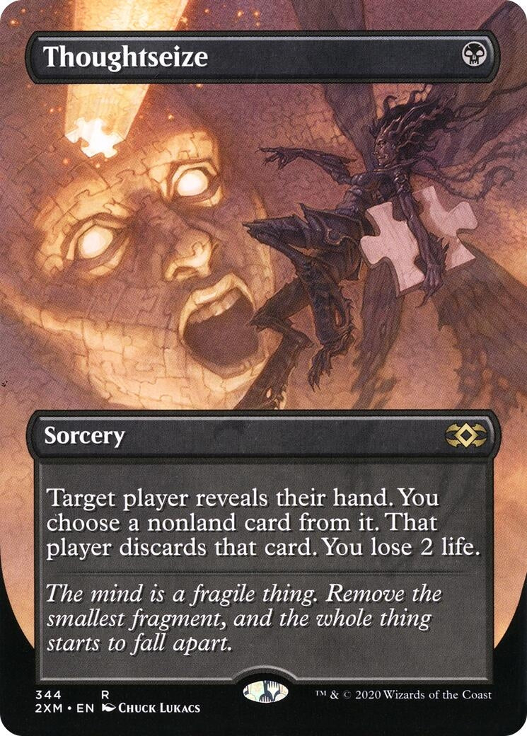 Image for Thoughtseize (Borderless) (344) (Double Masters) - Magic: The Gathering