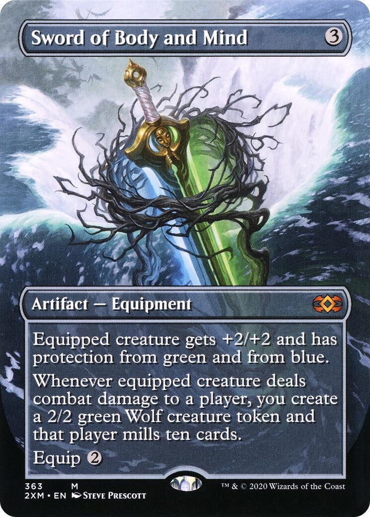 Image for Sword of Body and Mind (Borderless) (363) (Double Masters) - Magic: The Gathering