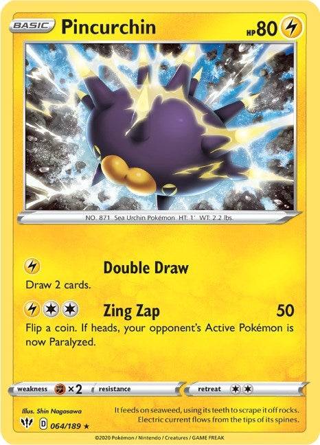 Pincurchin (064/189) (SWSH03: Darkness Ablaze)