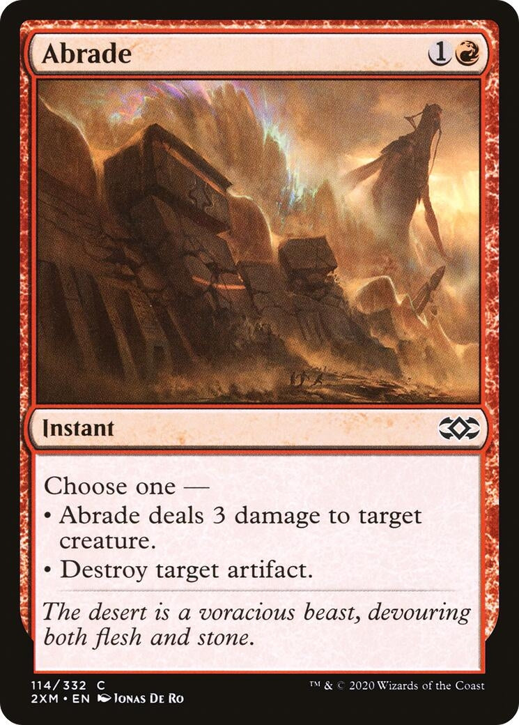Image for Abrade (114) (Double Masters) - Magic: The Gathering