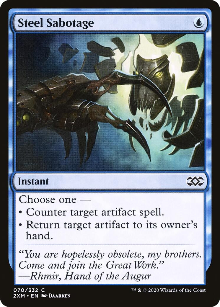 Image for Steel Sabotage (70) (Double Masters) - Magic: The Gathering
