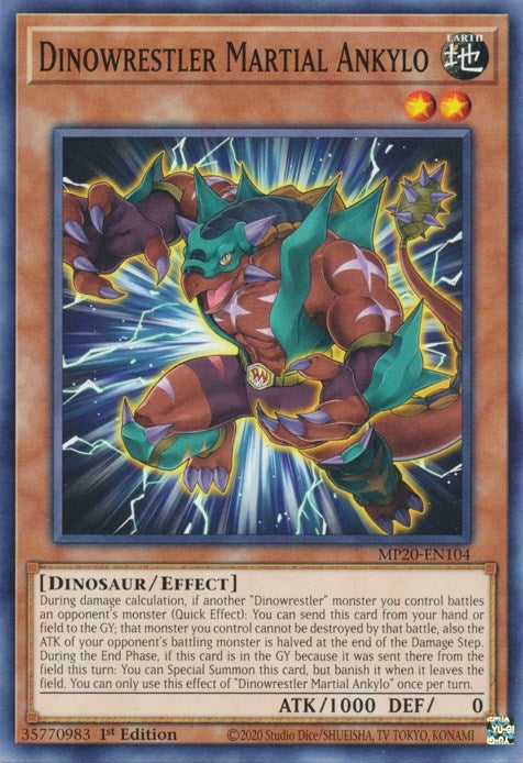 Image for Dinowrestler Martial Ankylo (MP20-EN104) (2020 Tin of Lost Memories) - YuGiOh