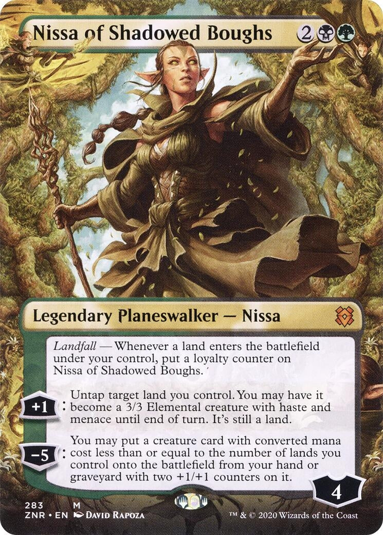 Image for Nissa of Shadowed Boughs (Borderless) (283) (Zendikar Rising) - Magic: The Gathering