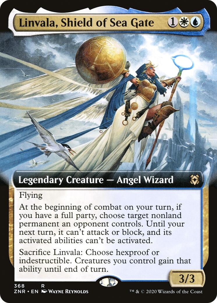 Image for Linvala, Shield of Sea Gate (Extended Art) (368) (Zendikar Rising) - Magic: The Gathering
