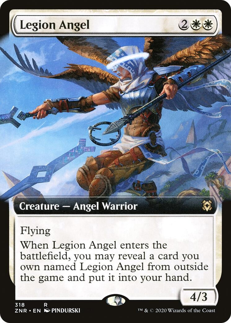 Image for Legion Angel (Extended Art) (318) (Zendikar Rising) - Magic: The Gathering