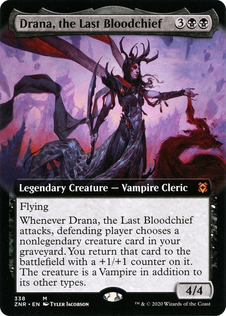 Image for Drana, the Last Bloodchief (Extended Art) (338) (Zendikar Rising) - Magic: The Gathering
