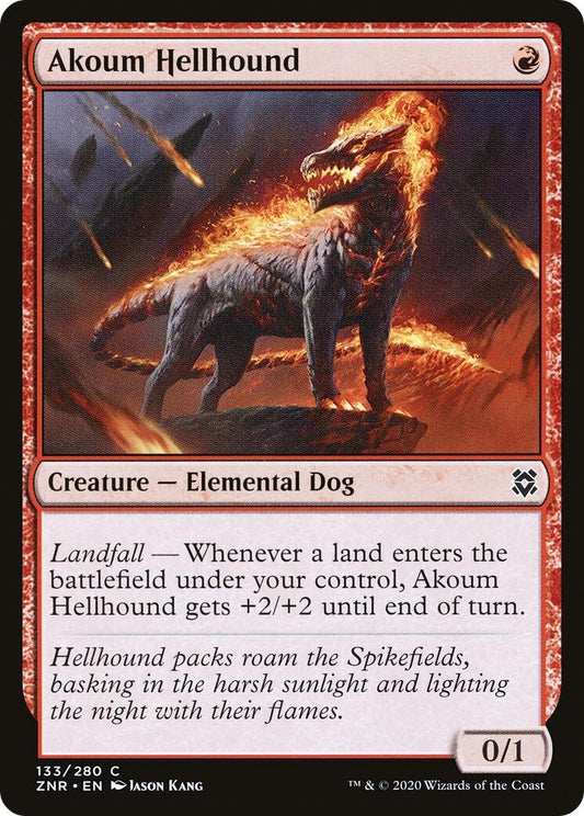 Image for Akoum Hellhound (133) (Zendikar Rising) - Magic: The Gathering