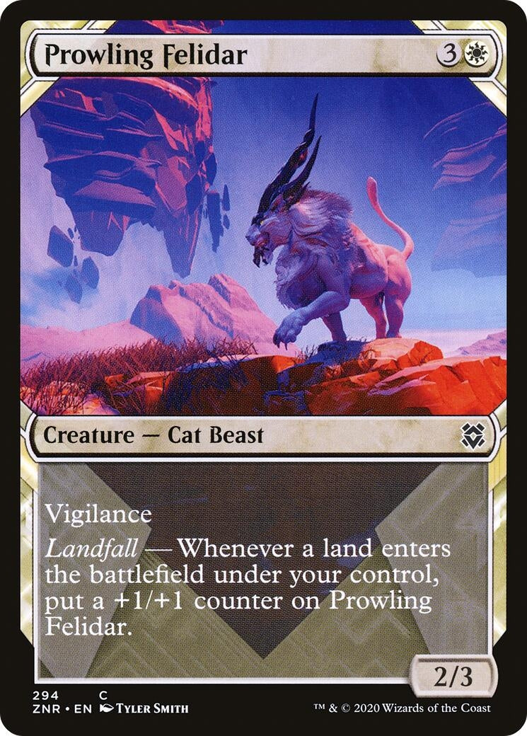 Prowling Felidar (Showcase) (294) (Zendikar Rising)