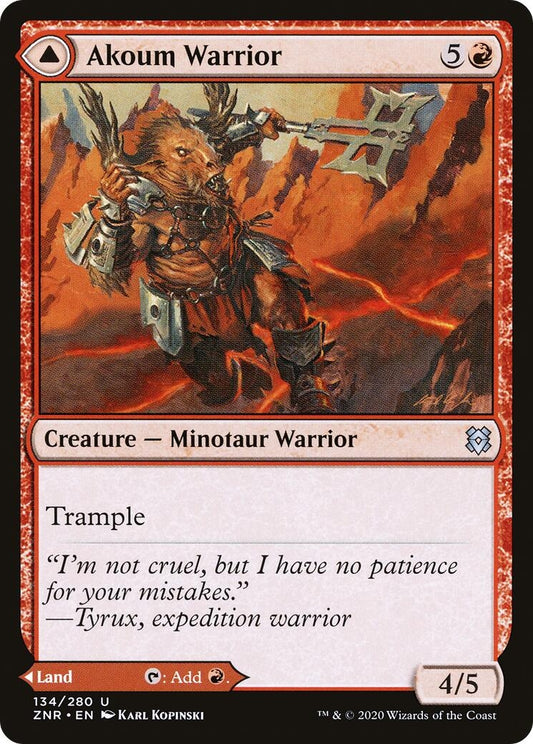 Image for Akoum Warrior (134) (Zendikar Rising) - Magic: The Gathering