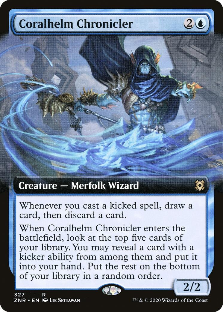 Coralhelm Chronicler (Extended Art) (327) (Zendikar Rising)