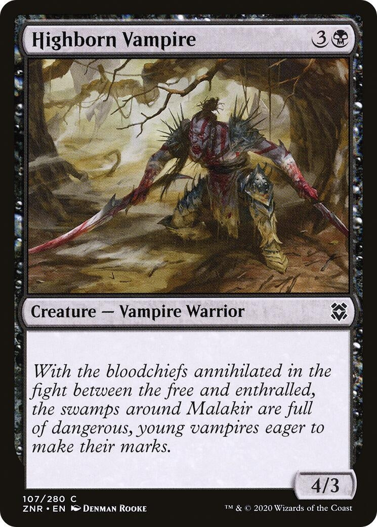 Image for Highborn Vampire (107) (Zendikar Rising) - Magic: The Gathering