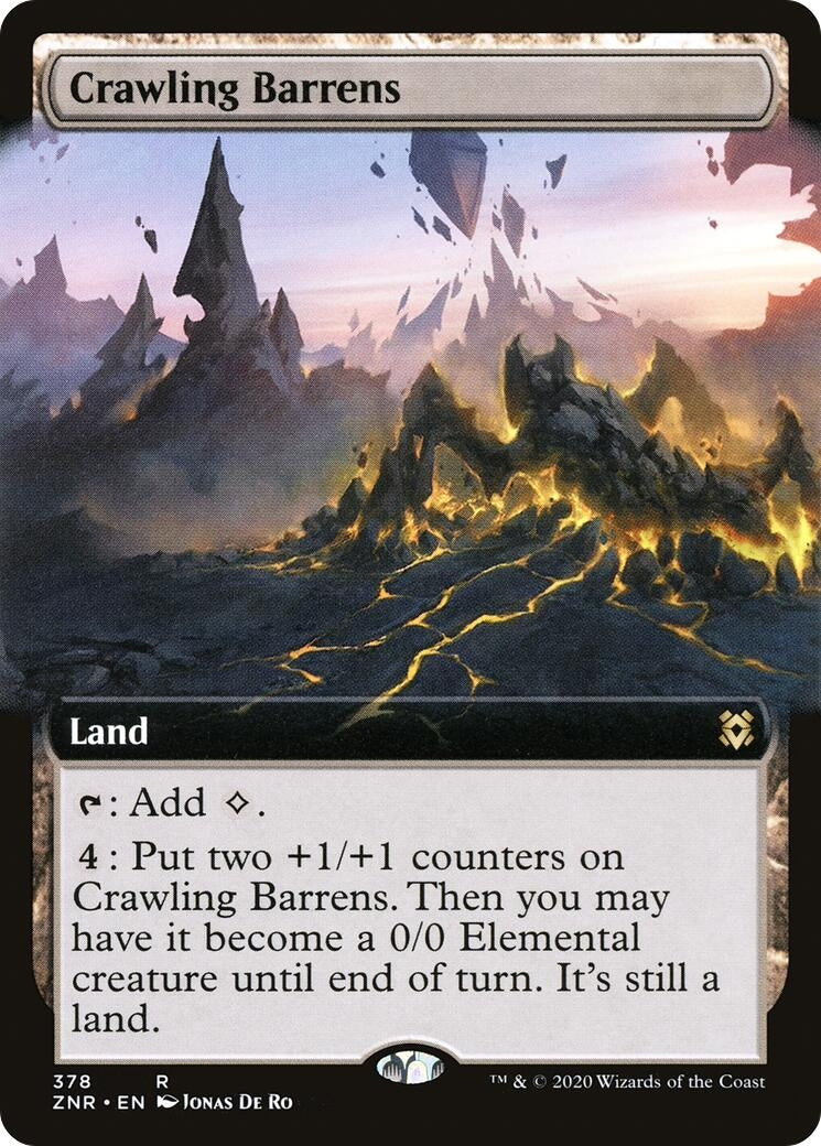 Image for Crawling Barrens (Extended Art) (378) (Zendikar Rising) - Magic: The Gathering