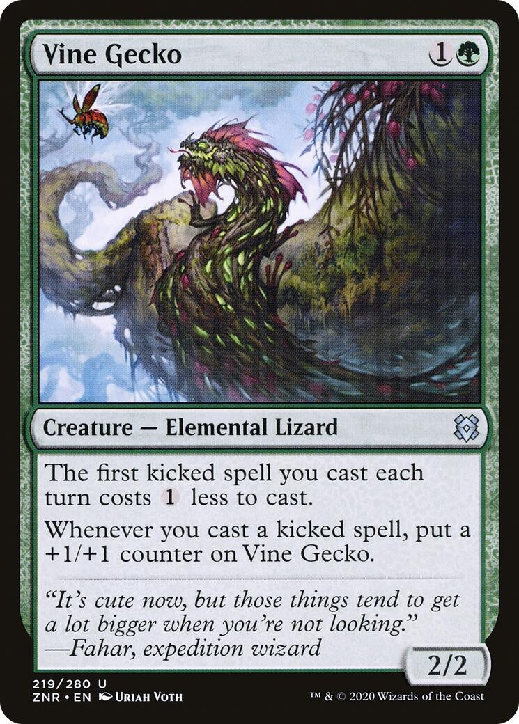 Vine Gecko (219) (Zendikar Rising)