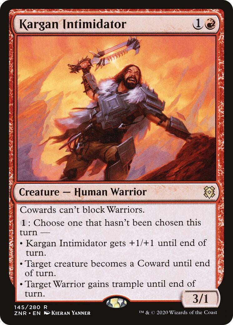 Image for Kargan Intimidator (145) (Zendikar Rising) - Magic: The Gathering