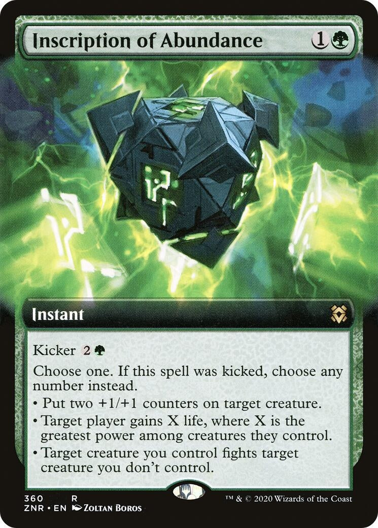 Image for Inscription of Abundance (Extended Art) (360) (Zendikar Rising) - Magic: The Gathering