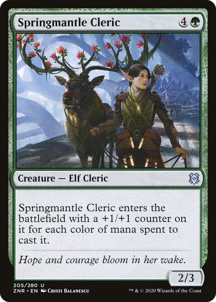 Image for Springmantle Cleric (205) (Zendikar Rising) - Magic: The Gathering