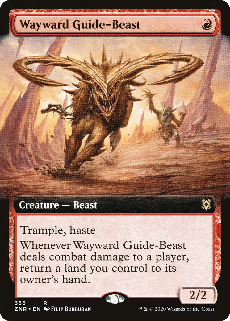 Image for Wayward Guide-Beast (Extended Art) (356) (Zendikar Rising) - Magic: The Gathering