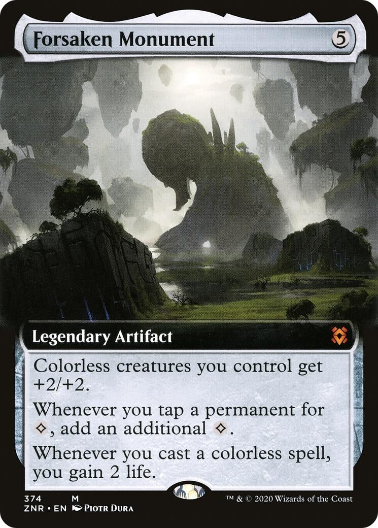 Image for Forsaken Monument (Extended Art) (374) (Zendikar Rising) - Magic: The Gathering