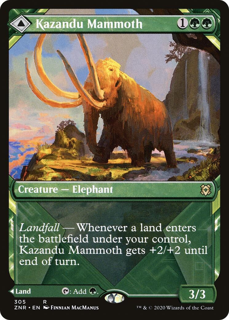 Kazandu Mammoth (Showcase) (305) (Zendikar Rising)