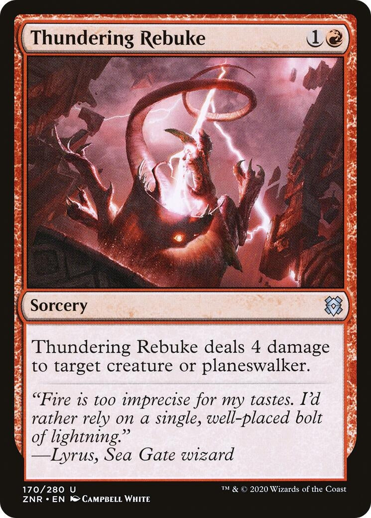 Image for Thundering Rebuke (170) (Zendikar Rising) - Magic: The Gathering
