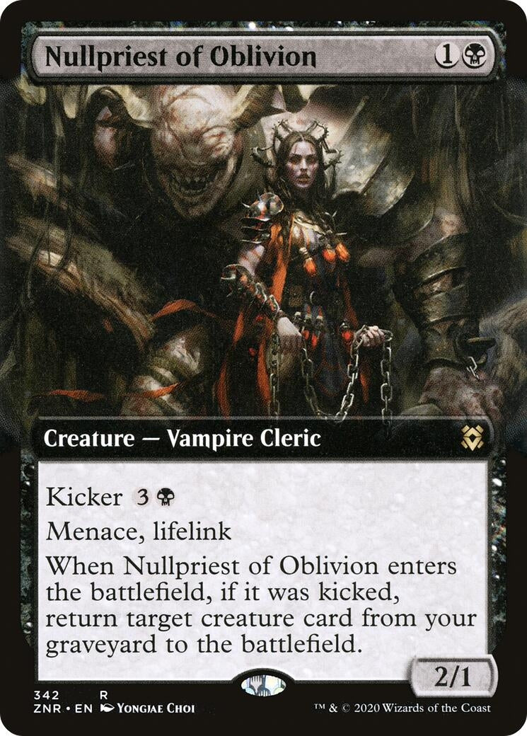 Image for Nullpriest of Oblivion (Extended Art) (342) (Zendikar Rising) - Magic: The Gathering