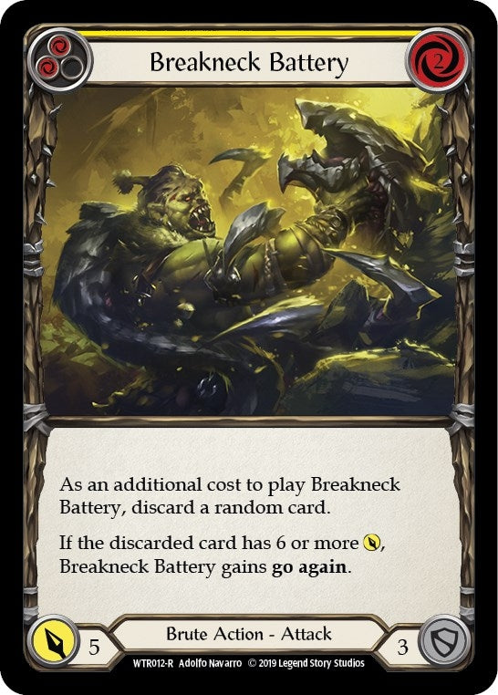 Image for Breakneck Battery (Yellow) (WTR012) (Welcome to Rathe) - Flesh and Blood TCG