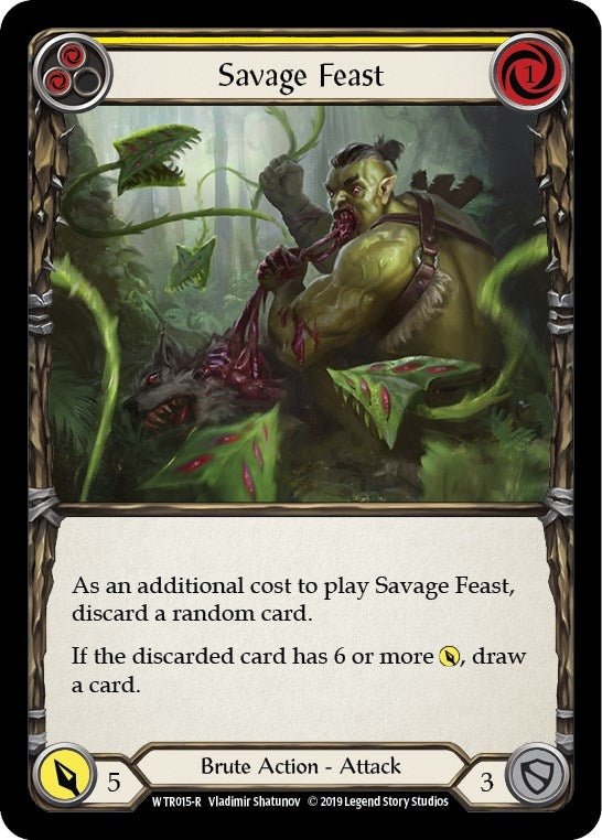 Image for Savage Feast (Yellow) (WTR015) (Welcome to Rathe) - Flesh and Blood TCG