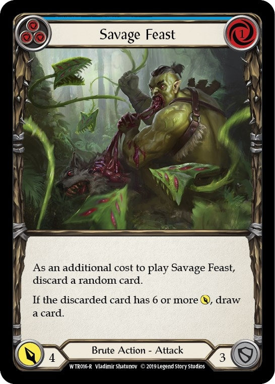 Image for Savage Feast (Blue) (WTR016) (Welcome to Rathe) - Flesh and Blood TCG