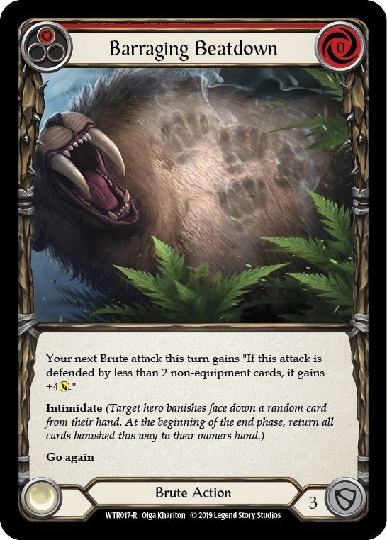 Image for Barraging Beatdown (Red) (WTR017) (Welcome to Rathe) - Flesh and Blood TCG