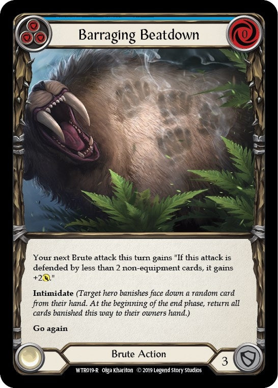Image for Barraging Beatdown (Blue) (WTR019) (Welcome to Rathe) - Flesh and Blood TCG
