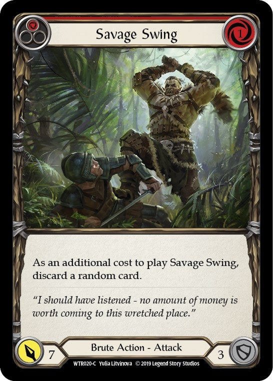 Image for Savage Swing (Red) (WTR020) (Welcome to Rathe) - Flesh and Blood TCG