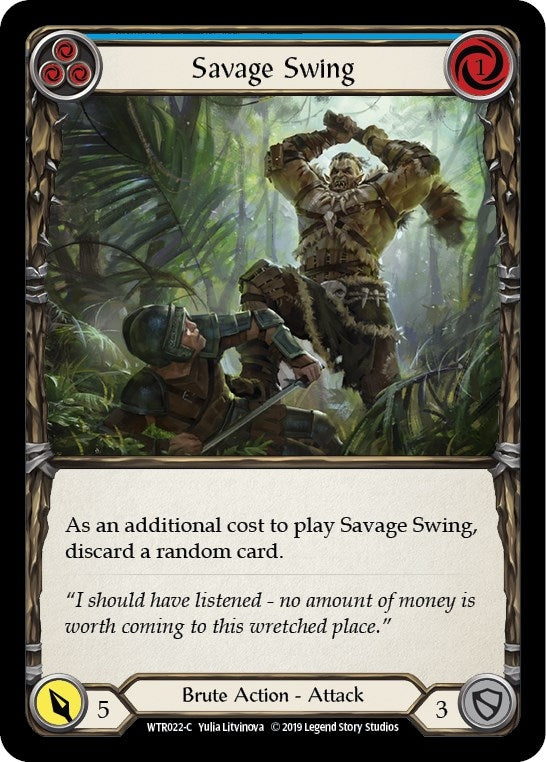 Image for Savage Swing (Blue) (WTR022) (Welcome to Rathe) - Flesh and Blood TCG