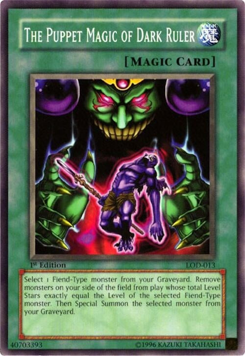 Image for The Puppet Magic of Dark Ruler (LOD-013) (Legacy of Darkness) - YuGiOh
