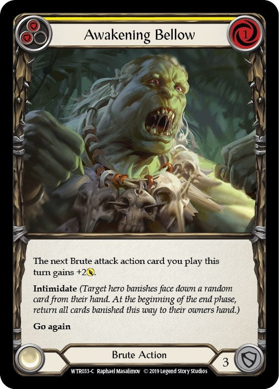 Image for Awakening Bellow (Yellow) (WTR033) (Welcome to Rathe) - Flesh and Blood TCG