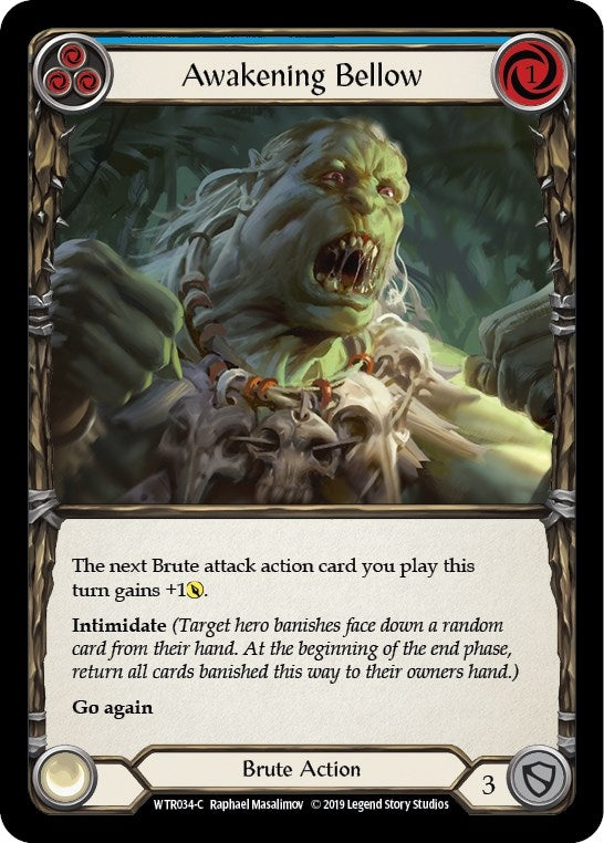 Image for Awakening Bellow (Blue) (WTR034) (Welcome to Rathe) - Flesh and Blood TCG