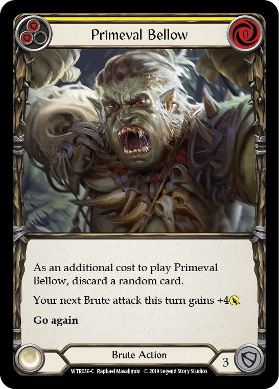 Image for Primeval Bellow (Yellow) (WTR036) (Welcome to Rathe) - Flesh and Blood TCG