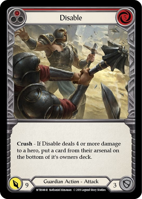 Image for Disable (Red) (WTR048) (Welcome to Rathe) - Flesh and Blood TCG