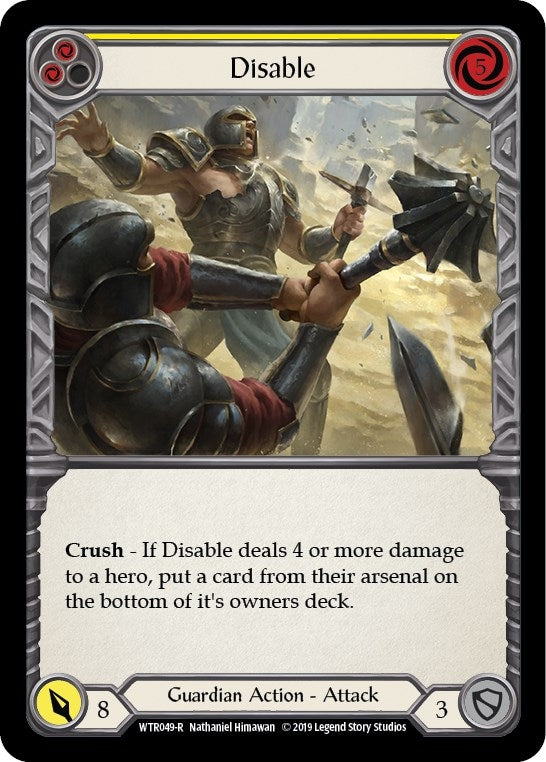 Image for Disable (Yellow) (WTR049) (Welcome to Rathe) - Flesh and Blood TCG