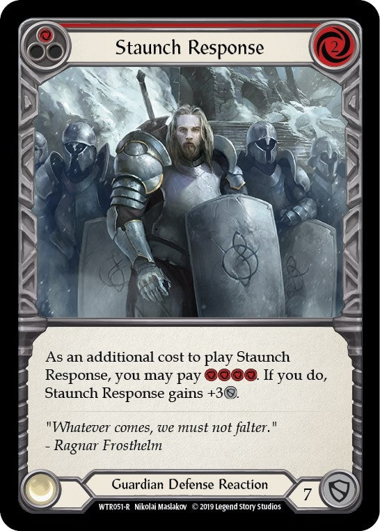 Image for Staunch Response (Red) (WTR051) (Welcome to Rathe) - Flesh and Blood TCG