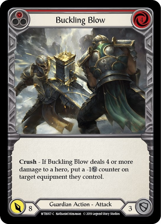 Image for Buckling Blow (Red) (WTR057) (Welcome to Rathe) - Flesh and Blood TCG