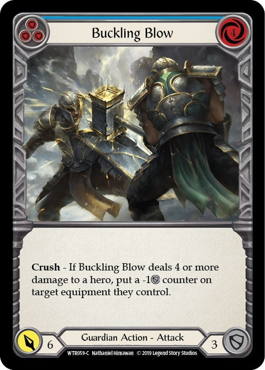 Image for Buckling Blow (Blue) (WTR059) (Welcome to Rathe) - Flesh and Blood TCG