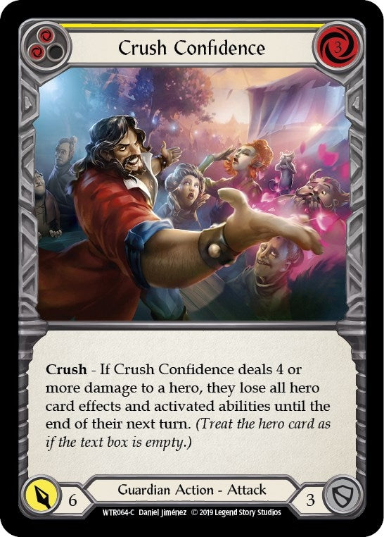 Image for Crush Confidence (Yellow) (WTR064) (Welcome to Rathe) - Flesh and Blood TCG
