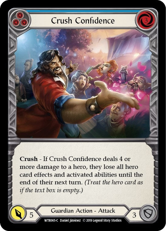 Image for Crush Confidence (Blue) (WTR065) (Welcome to Rathe) - Flesh and Blood TCG