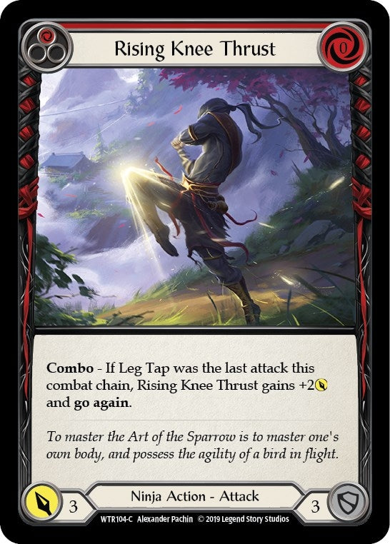 Image for Rising Knee Thrust (Red) (WTR104) (Welcome to Rathe) - Flesh and Blood TCG