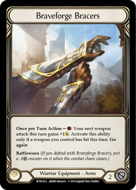 Image for Braveforge Bracers (WTR116) (Welcome to Rathe) - Flesh and Blood TCG