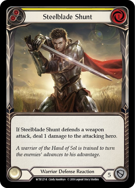 Image for Steelblade Shunt (Yellow) (WTR127) (Welcome to Rathe) - Flesh and Blood TCG