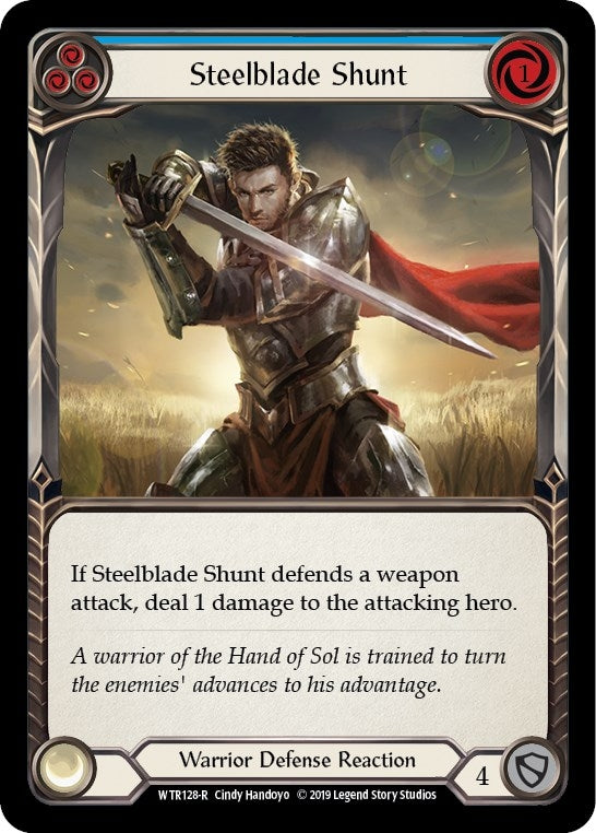 Image for Steelblade Shunt (Blue) (WTR128) (Welcome to Rathe) - Flesh and Blood TCG
